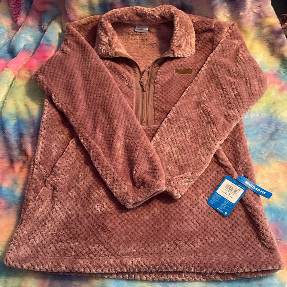 Women’s Large Columbia 1/4 zip Sherpa